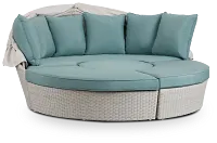 Biscayne Teal Canopy Daybed