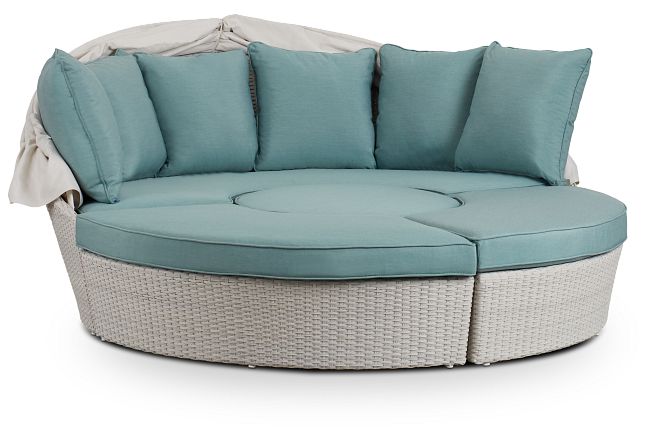 Biscayne Teal Canopy Daybed