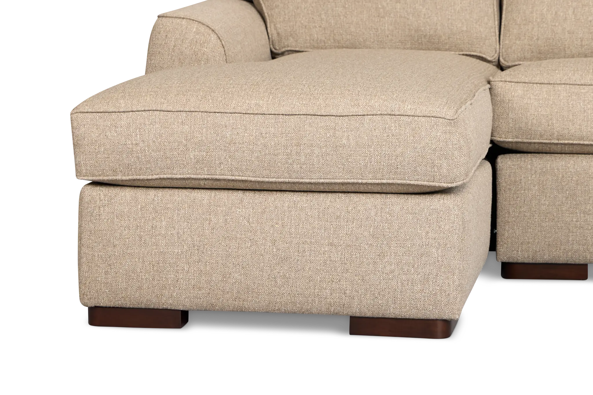 Sinclair Brown Fabric Medium Left Chaise Sectional Sinclair Brown Fabric Medium Left Chaise Sectional
