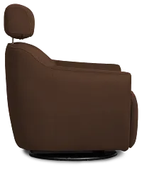 Aria Dark Brown Micro Power Swivel Recliner