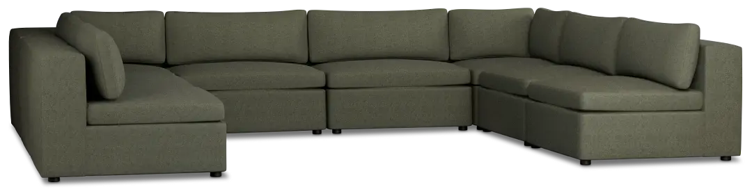 Destin Sutton Green Fabric 8-piece Modular Sectional Destin Sutton Green Fabric 8-piece Modular Sectional