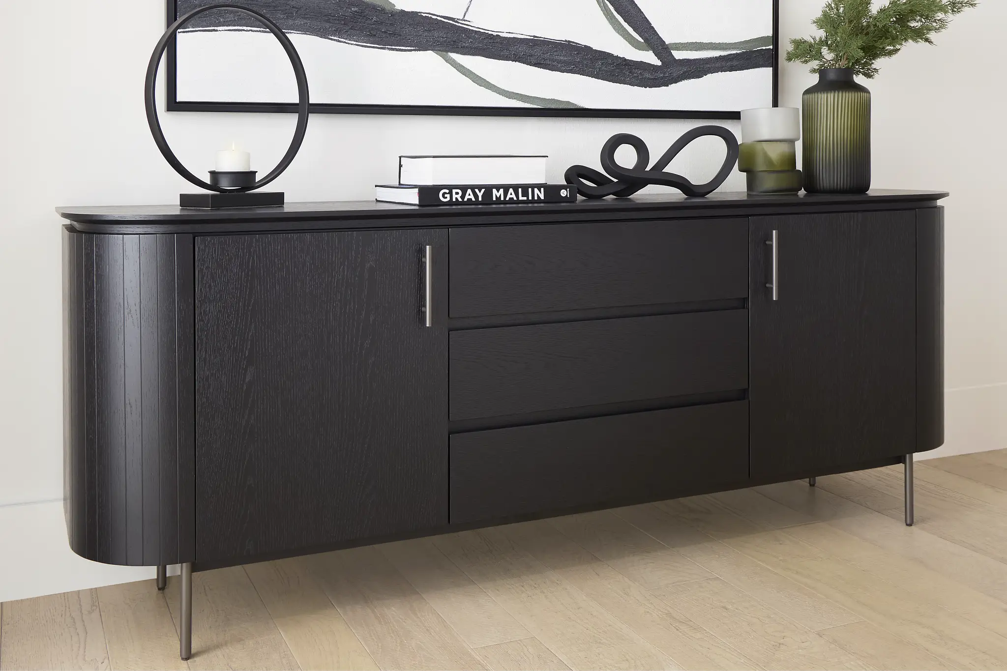 Nomad Black Round Buffet Nomad Black Round Buffet