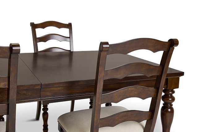 Savannah Dark Tone Rect Table & 4 Chairs