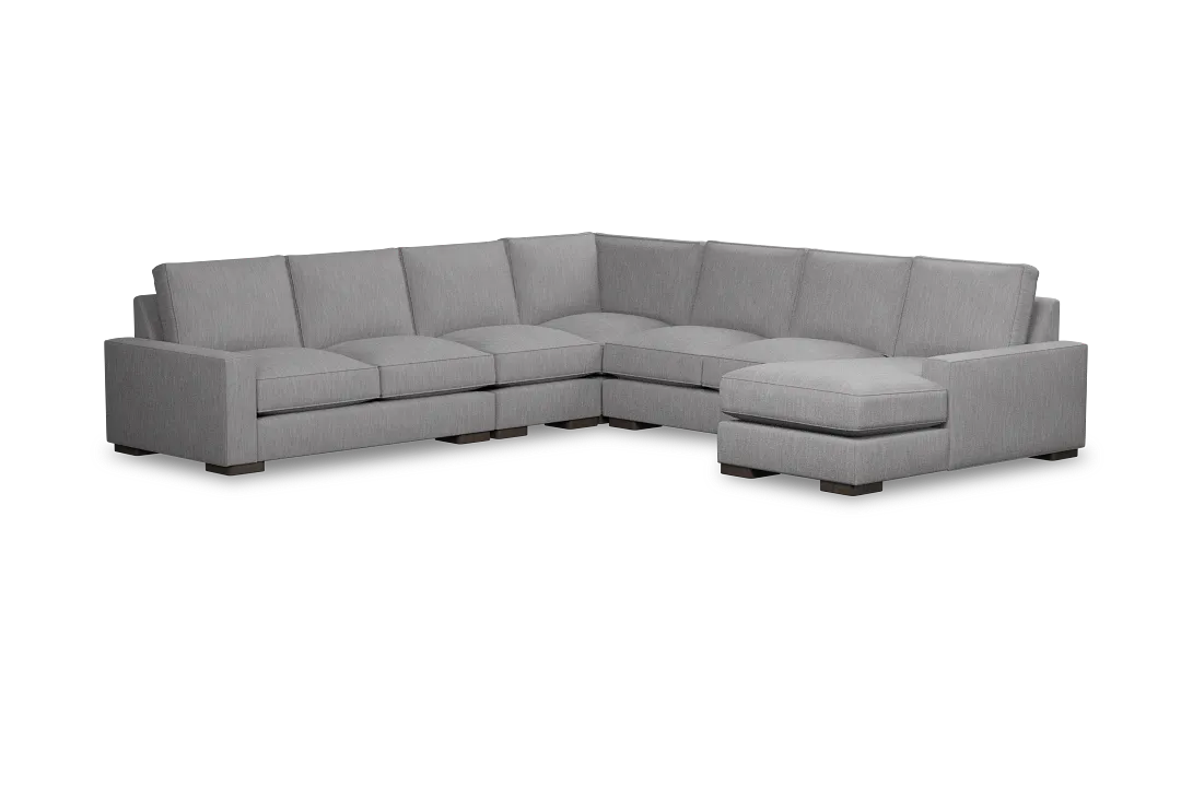 Edgewater Revenue Gray Large Right Chaise Sectional