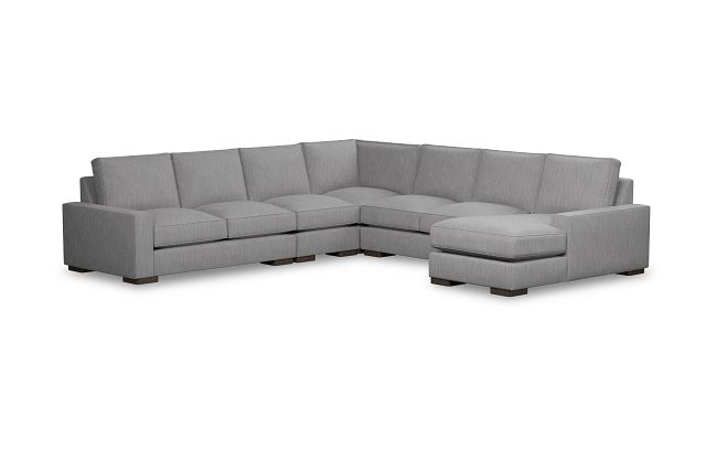 Edgewater Revenue Gray Large Right Chaise Sectional