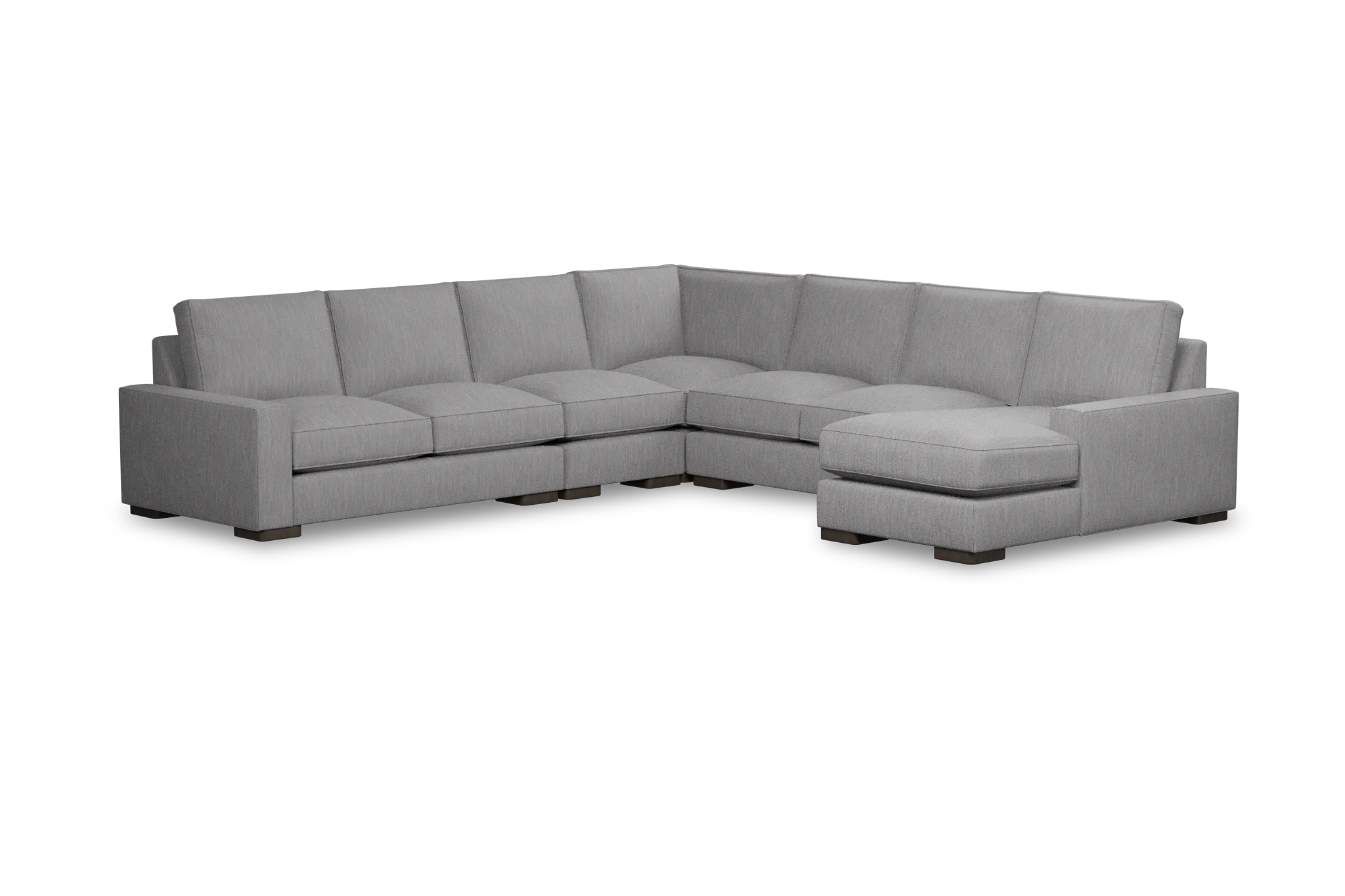 Edgewater Revenue Gray Large Right Chaise Sectional
