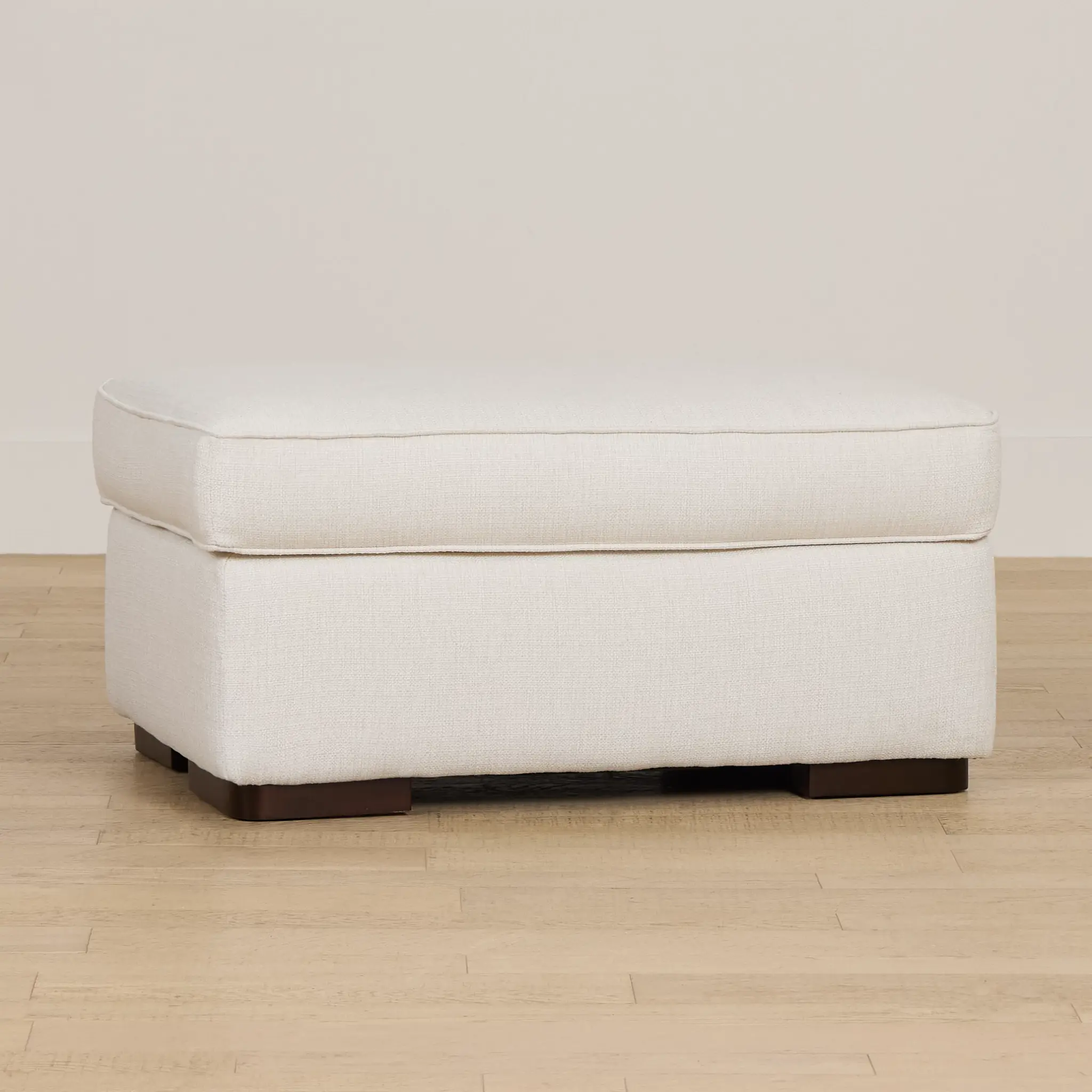 Sinclair Light Beige Fabric Ottoman Sinclair Light Beige Fabric Ottoman
