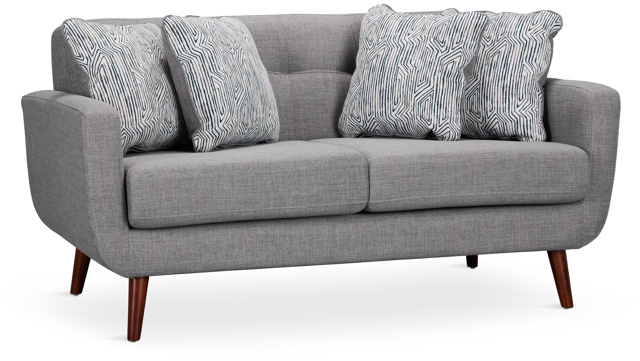 Raya Light Gray Fabric Loveseat Raya Light Gray Fabric Loveseat