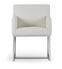 Miami White Micro Upholstered Arm Chair