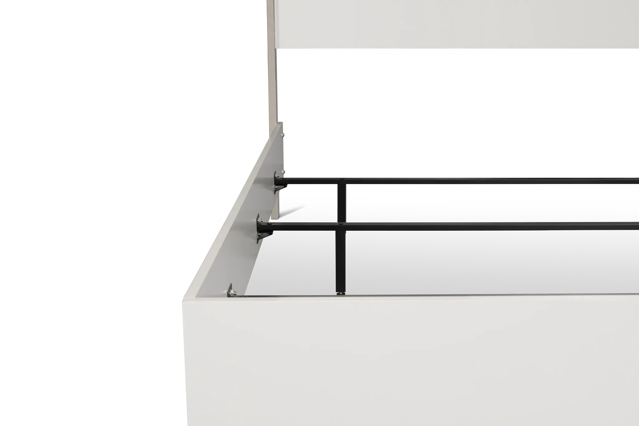 Doral White Panel Bed With Lights