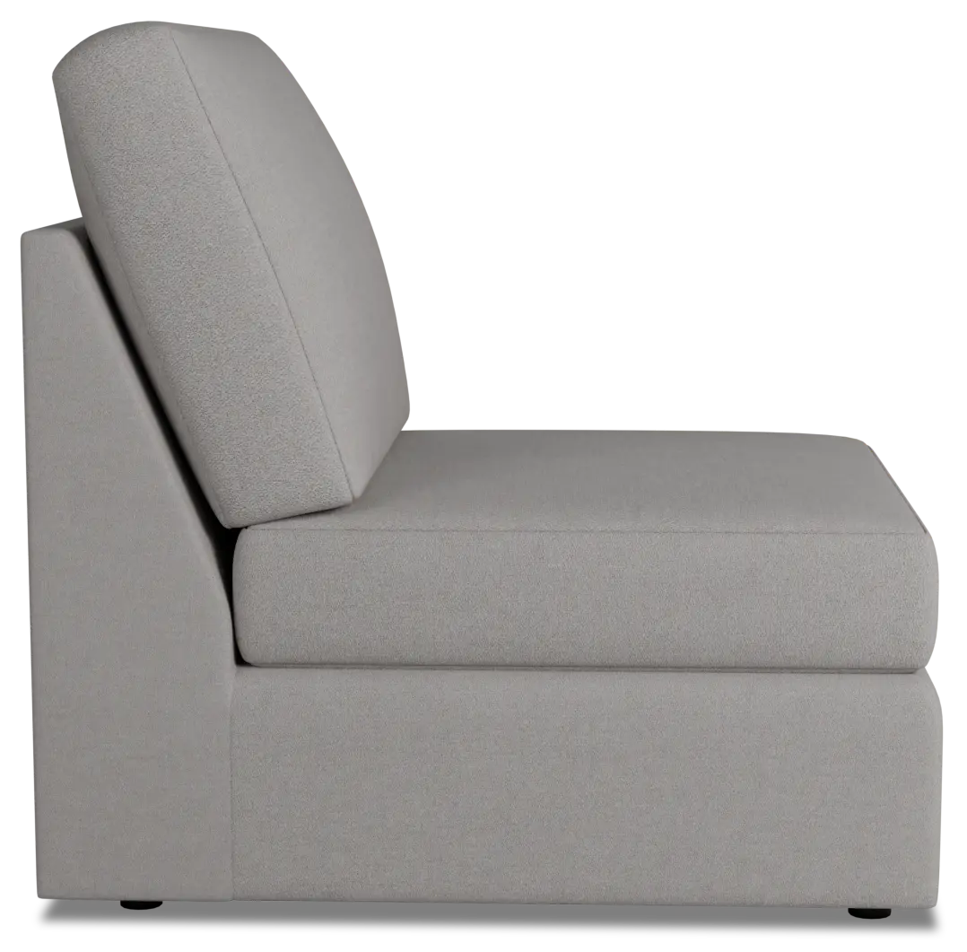 Citymod Light Gray Fabric Armless Chair Citymod Light Gray Fabric Armless Chair