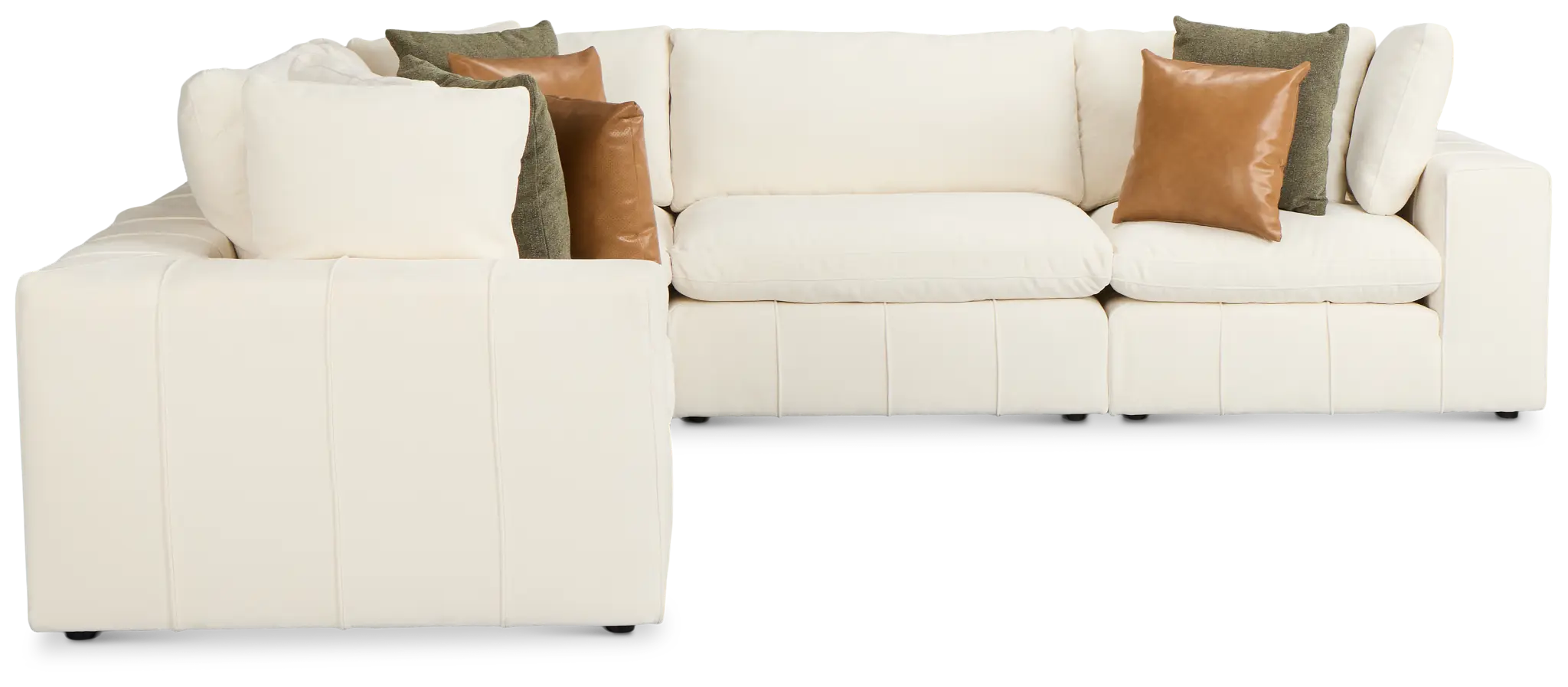 Cruz White Fabric 5-piece Modular Sectional Cruz White Fabric 5-piece Modular Sectional