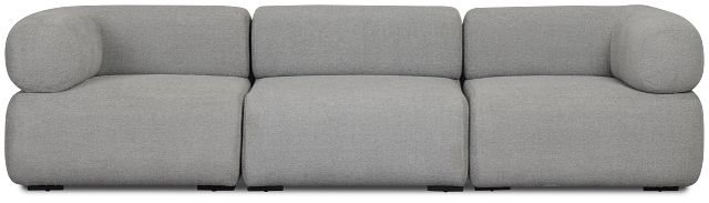 Celeste Light Gray Fabric 3-piece Modular Sofa