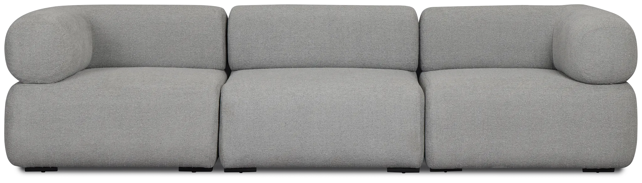 Celeste Light Gray Fabric 3-piece Modular Sofa