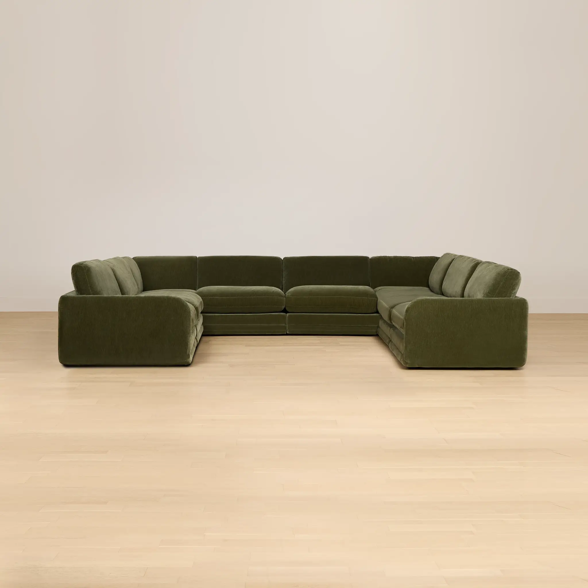 Jules Green Velvet 8-piece Modular Sectional Jules Green Velvet 8-piece Modular Sectional