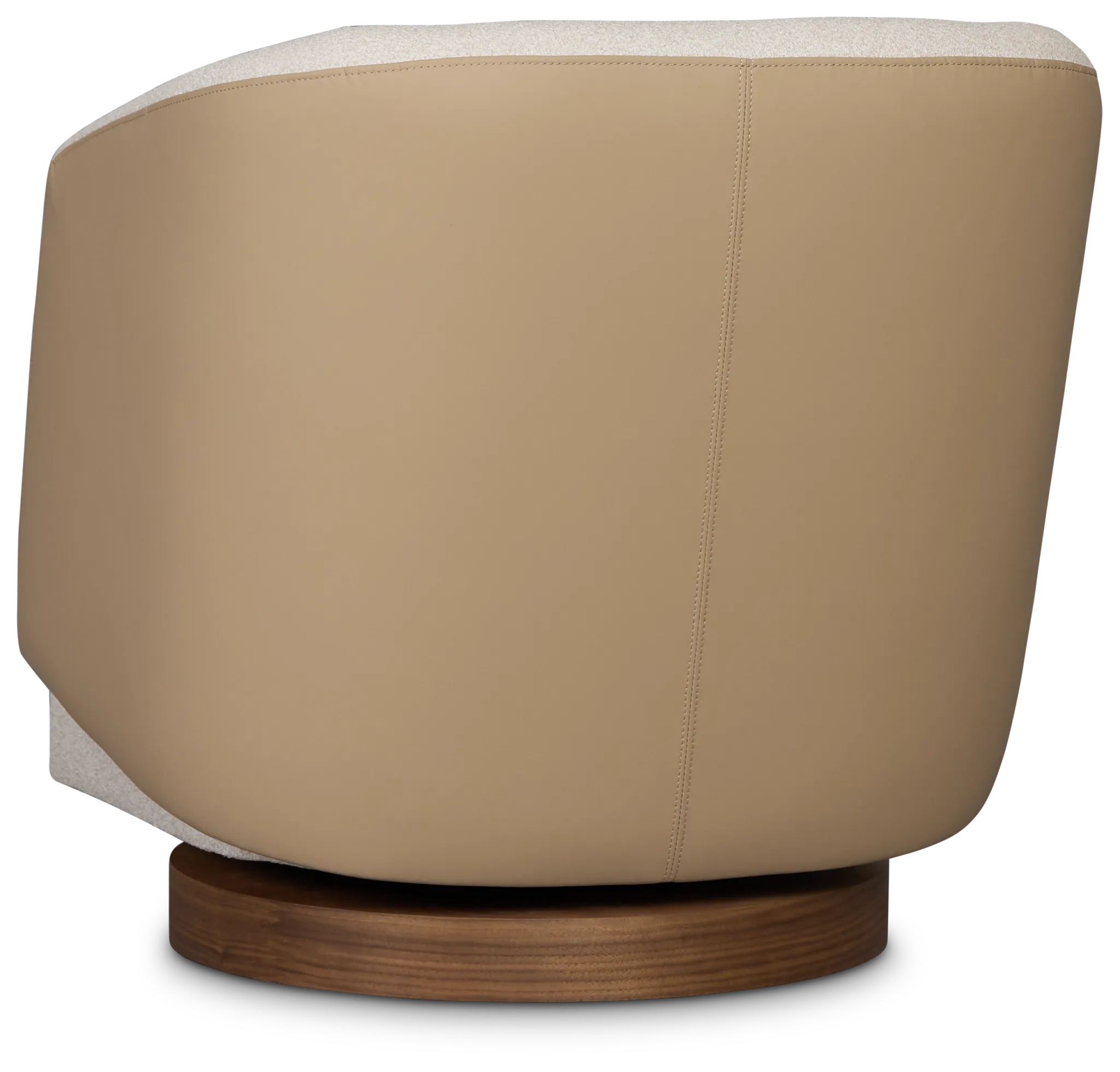 Luna Beige Fabric Swivel Chair