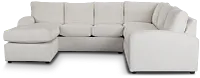 Colby White Micro Left Chaise Sectional