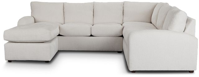 Colby White Micro Left Chaise Sectional