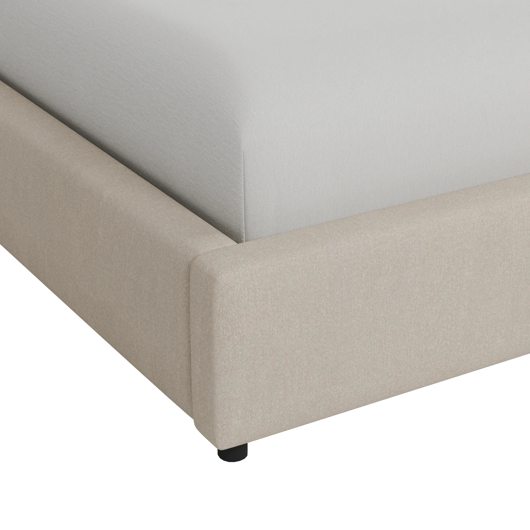 Grayton Peyton Beige 54" Upholstered Platform Bed