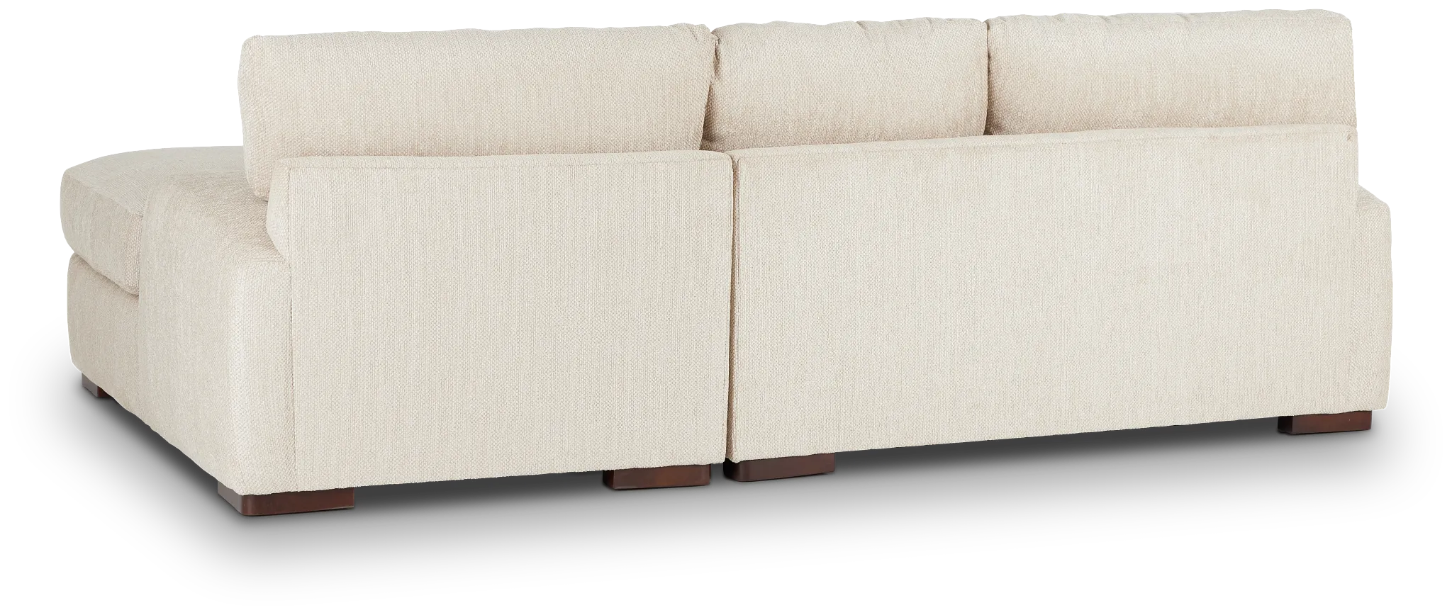 Alpha Beige Fabric Right Chaise Sectional