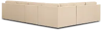 Hudson Beige Fabric Medium Two-arm Sectional