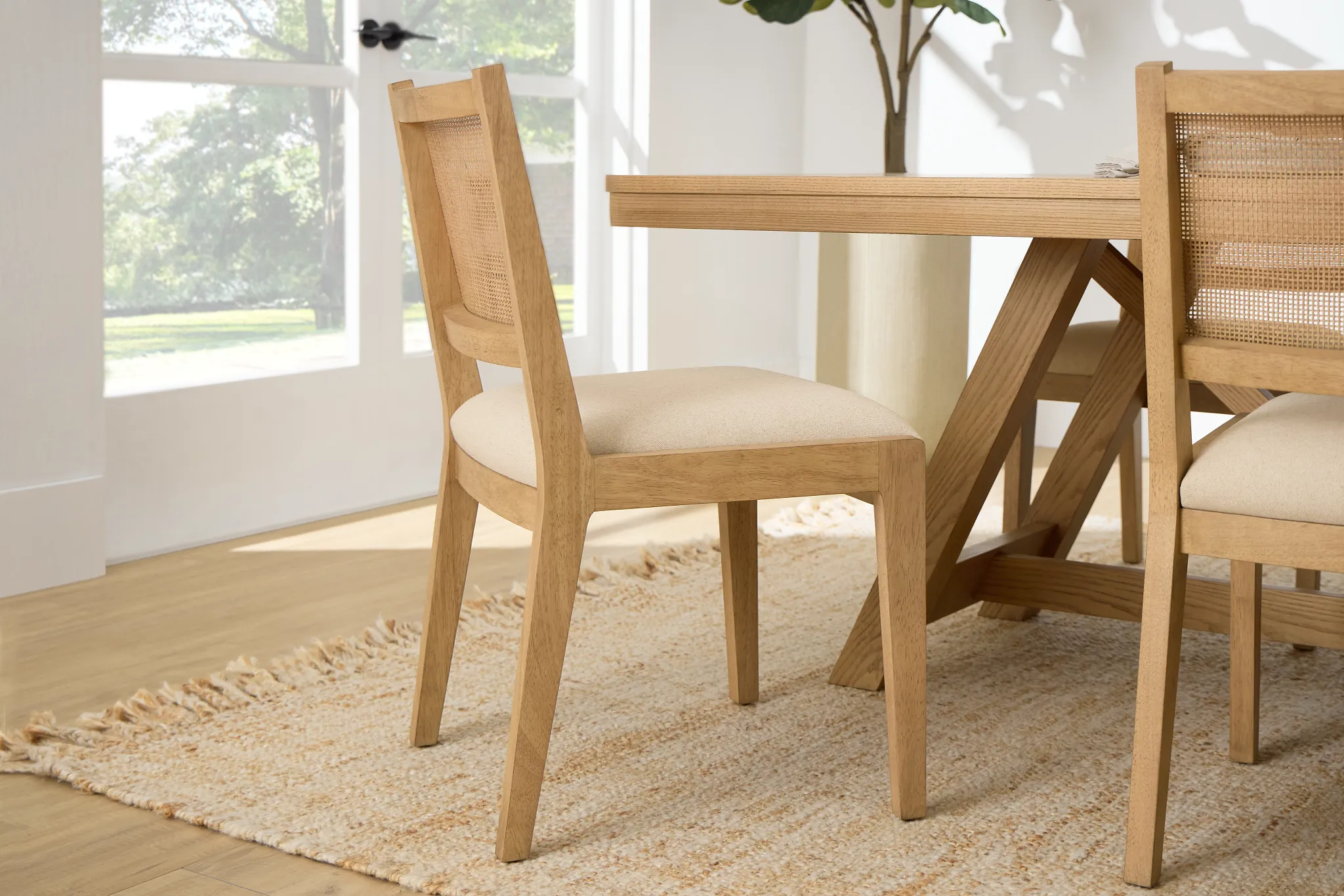 Pacific Light Tone Woven Upholstered Side Chair