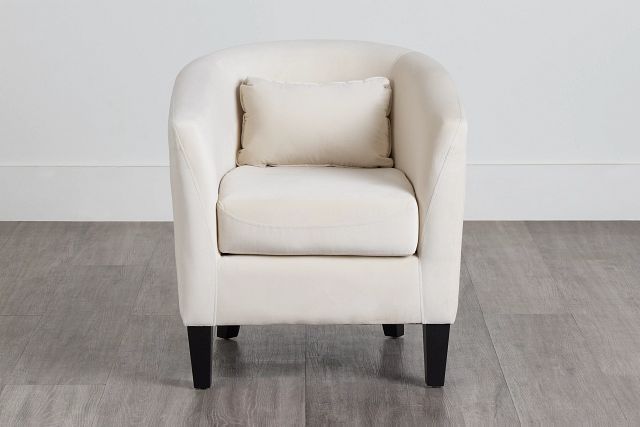 Stanton Light Beige Velvet Accent Chair