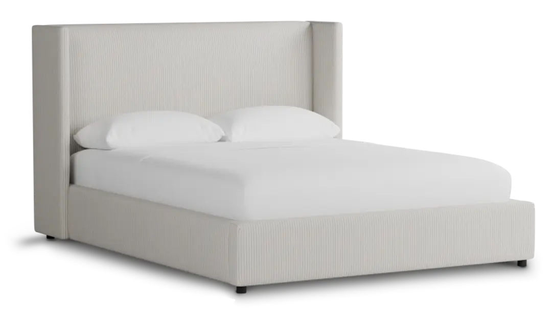 Captiva Lucy Light Beige 48" Upholstered Shelter Bed Captiva Lucy Light Beige 48" Upholstered Shelter Bed