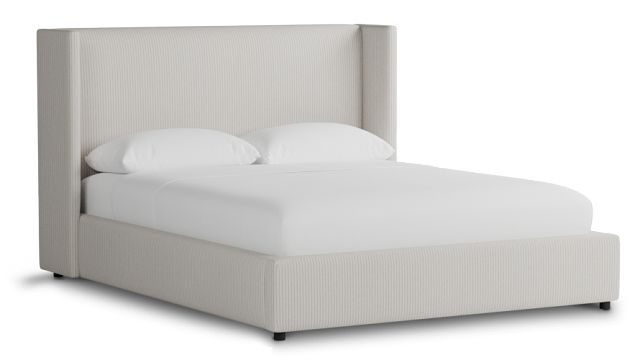 Captiva Lucy Light Beige 48" Upholstered Shelter Bed