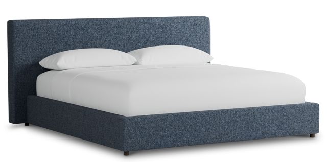 Grayton Maguire Blue 44" Upholstered Platform Bed