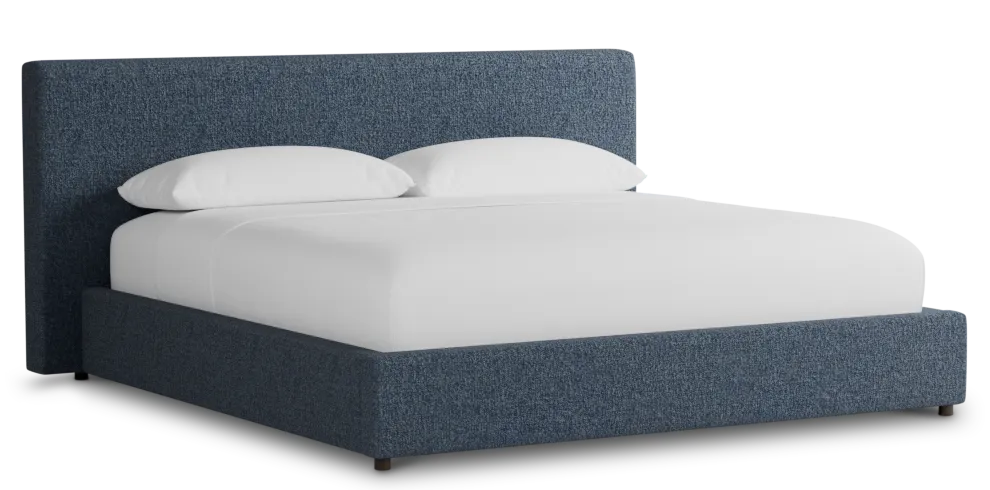 Grayton Maguire Blue 44" Upholstered Platform Bed
