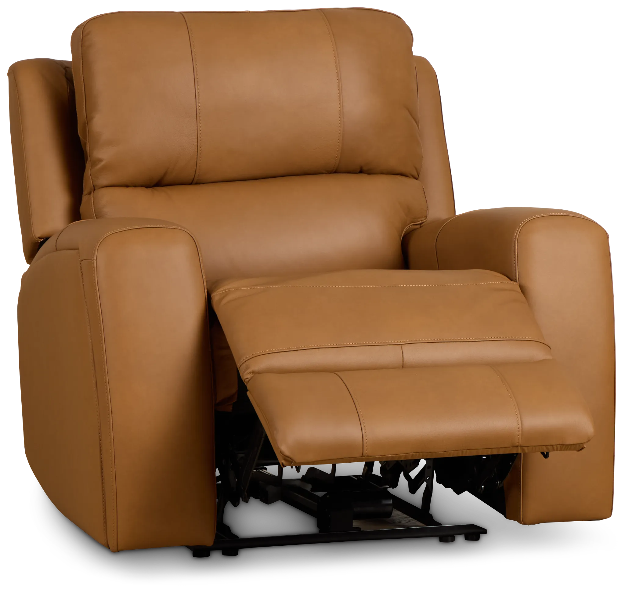 Summit Light Brown Lthr/vinyl Power Recliner With Power Headrest