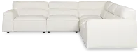 Blanca White Leather 5-piece Modular Sectional