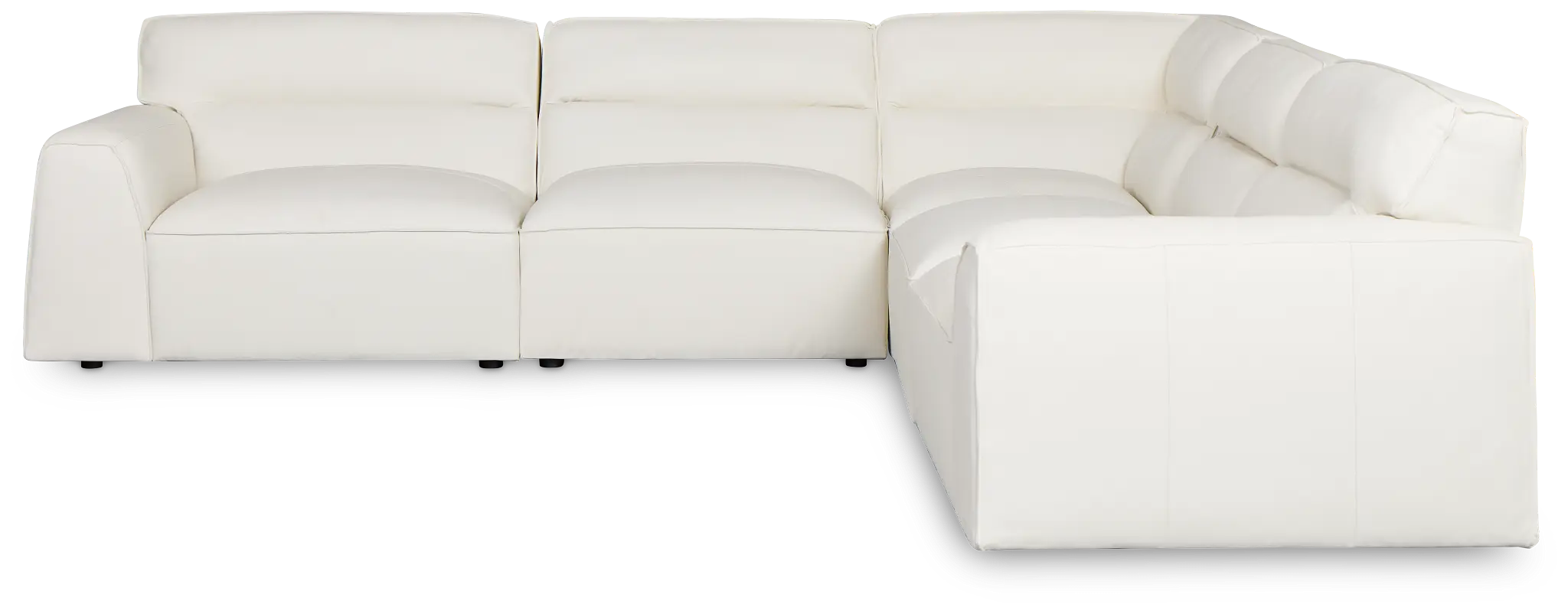 Blanca White Leather 5-piece Modular Sectional Blanca White Leather 5-piece Modular Sectional