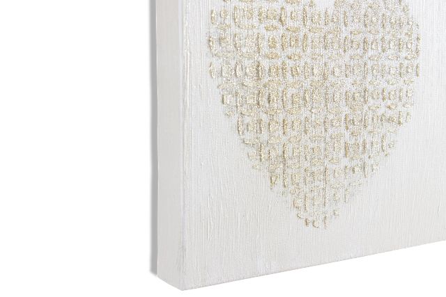 Heart Gold Canvas Wall Art