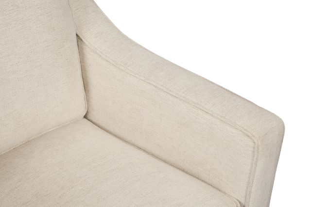 Maisie Light Beige Fabric Swivel Chair