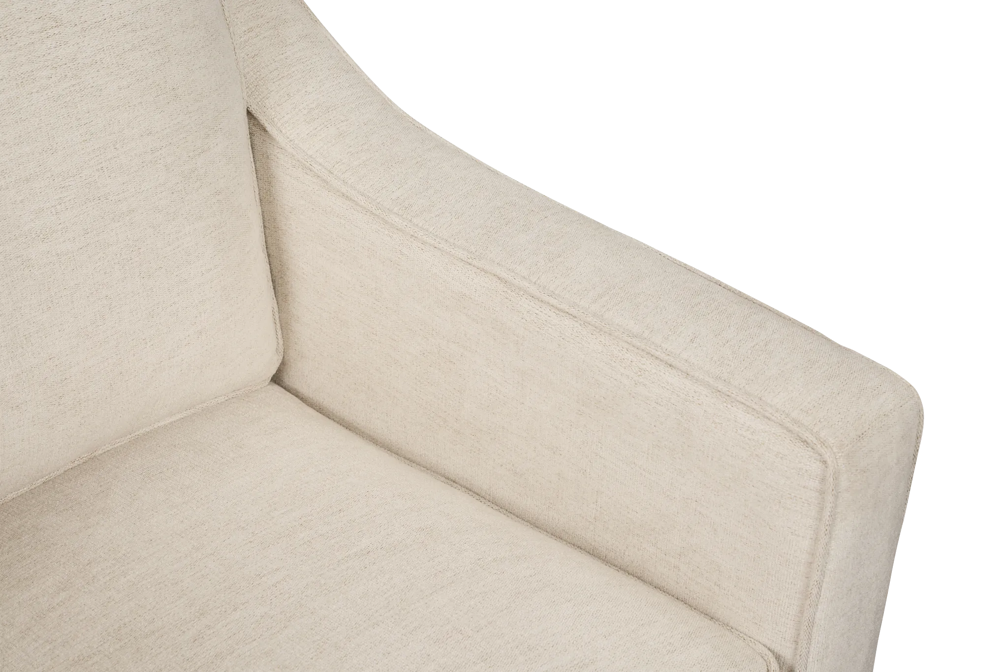 Maisie Light Beige Fabric Swivel Chair