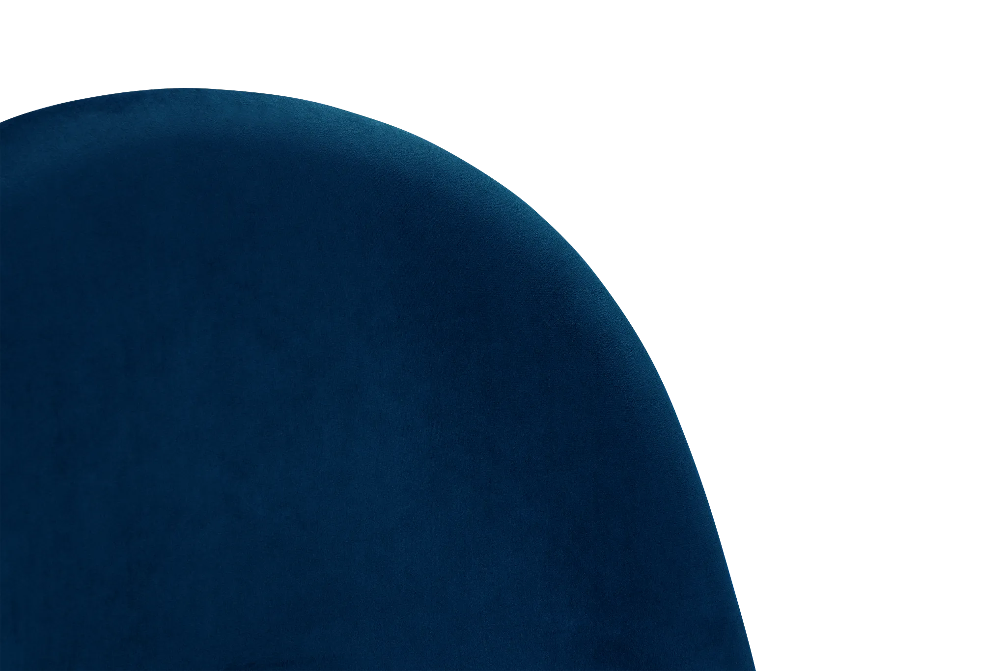 Capri Dark Blue Velvet Upholstered Side Chair W/ Black Legs