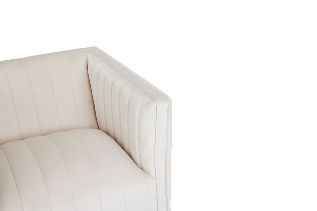 Cobra Light Beige Velvet Accent Chair