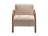 Ozzo White Fabric Accent Chair
