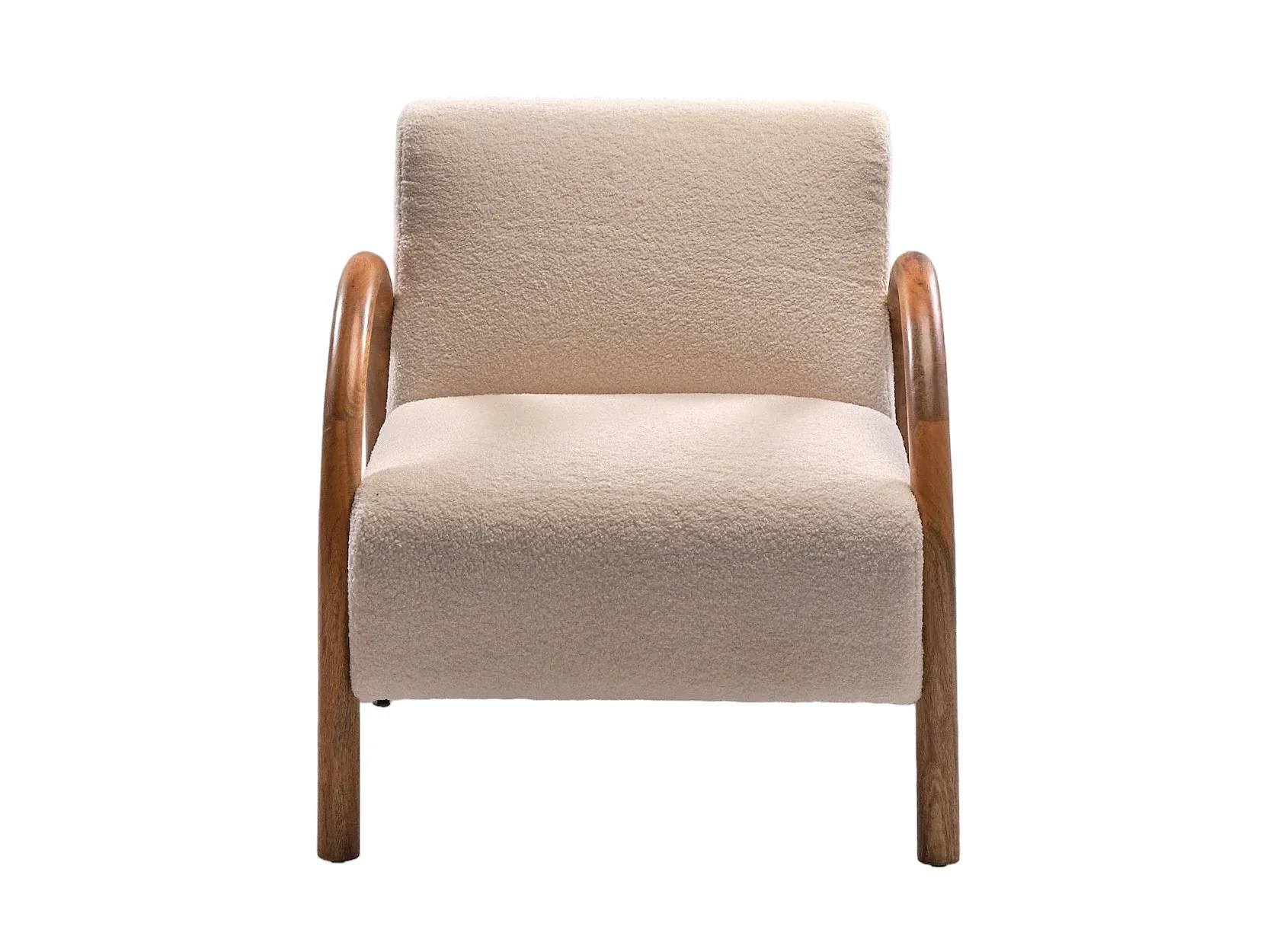 Ozzo White Fabric Accent Chair