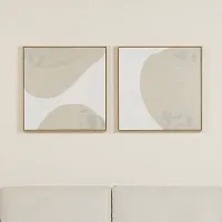 Salli Beige Set Of 2 Framed Wall Art