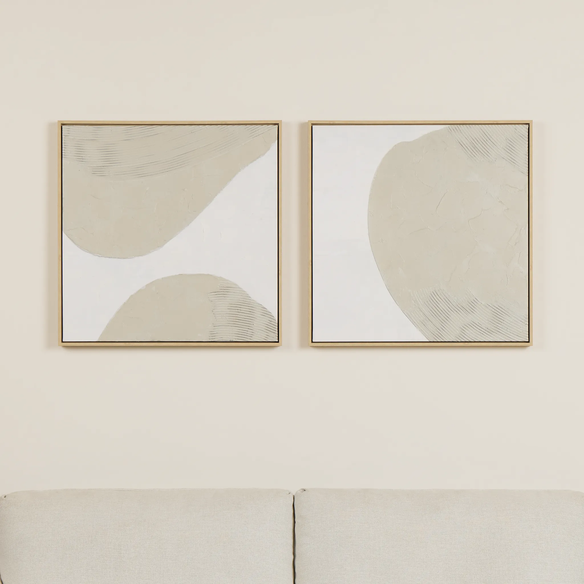 Salli Beige Set Of 2 Framed Wall Art