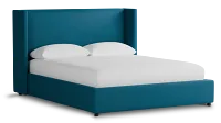 Captiva Joya Teal 48" Upholstered Shelter Bed