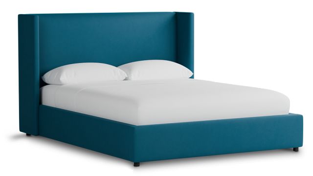 Captiva Joya Teal 48" Upholstered Shelter Bed