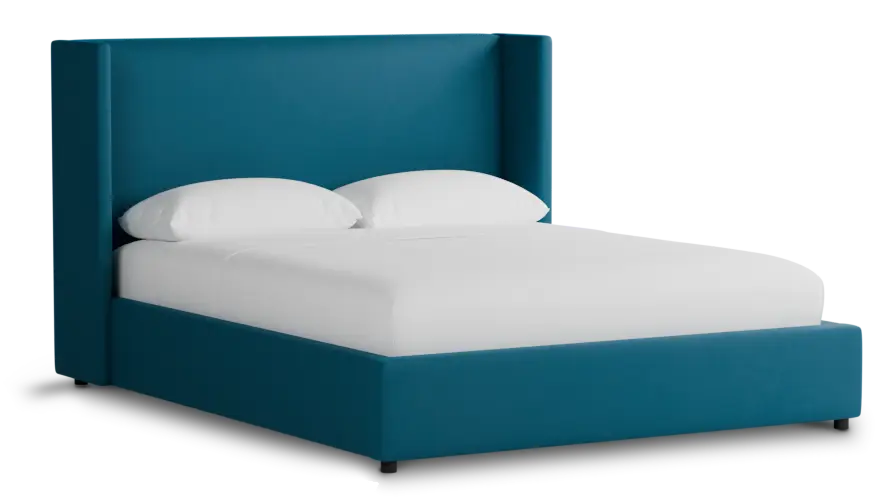 Captiva Joya Teal 48" Upholstered Shelter Bed Captiva Joya Teal 48" Upholstered Shelter Bed