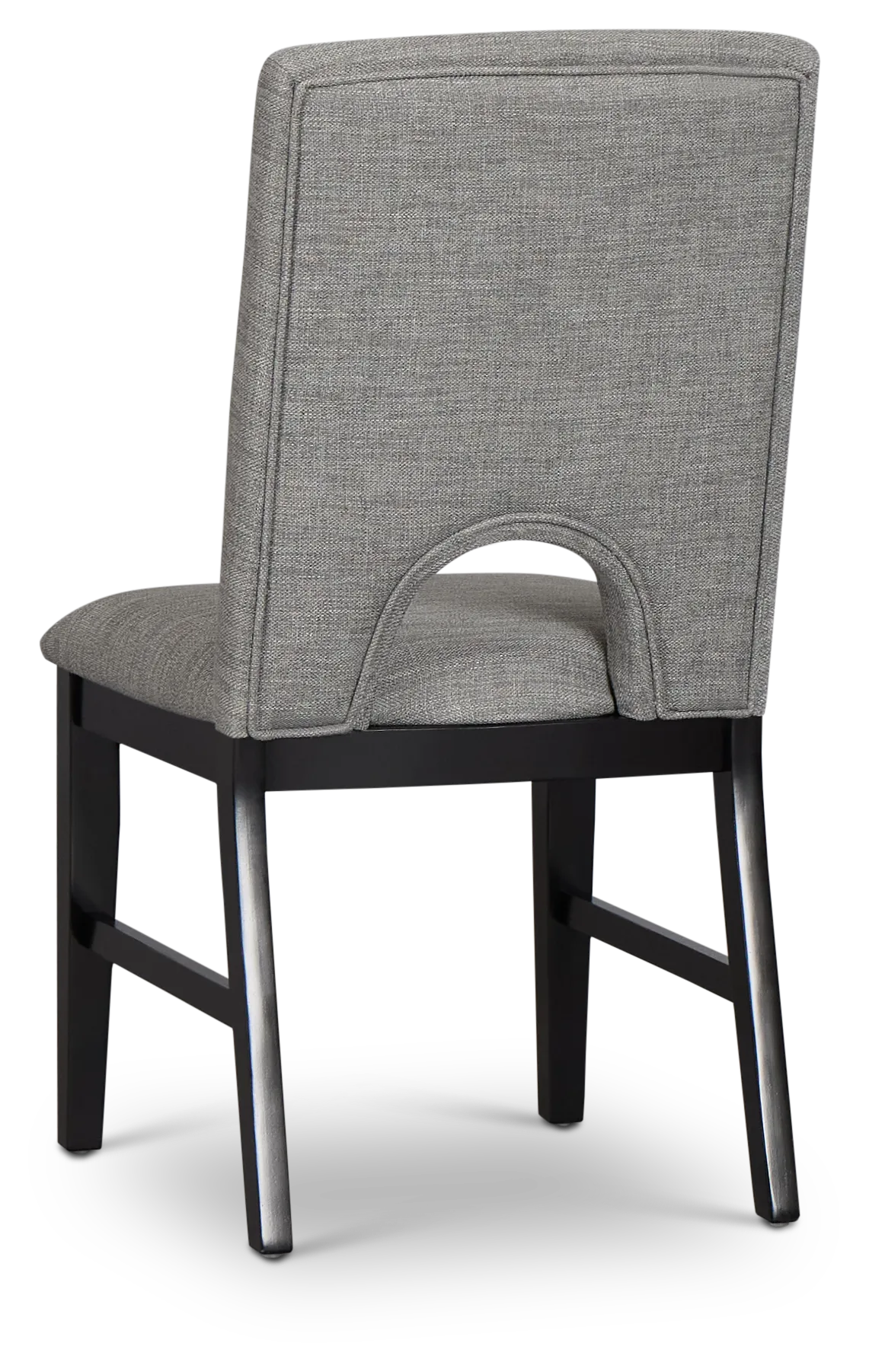 Oxford Gray Curved Upholstered Side Chair