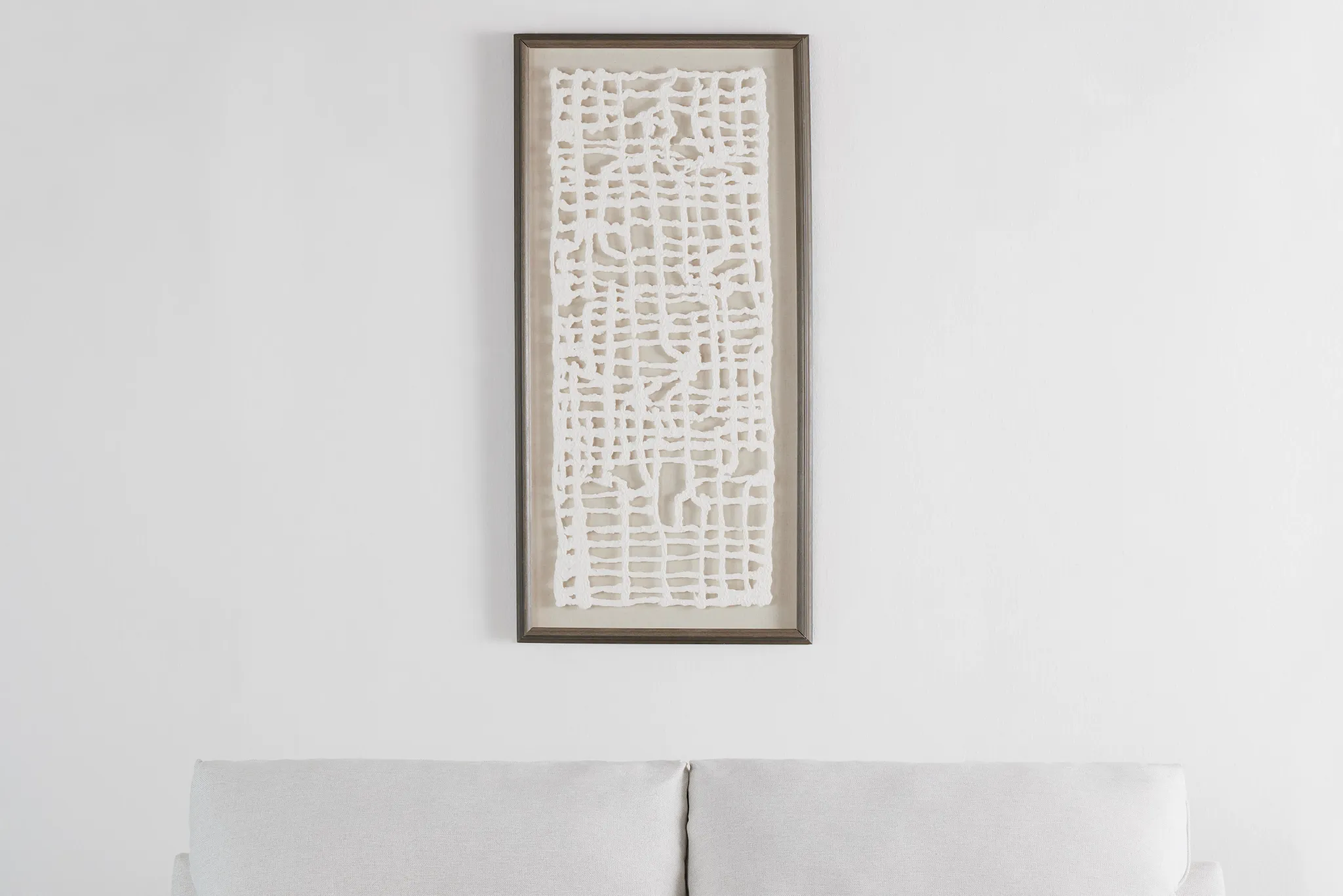 Cameron White Framed Wall Art