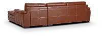 Braden Medium Brown Leather Small Right Chaise Sectional