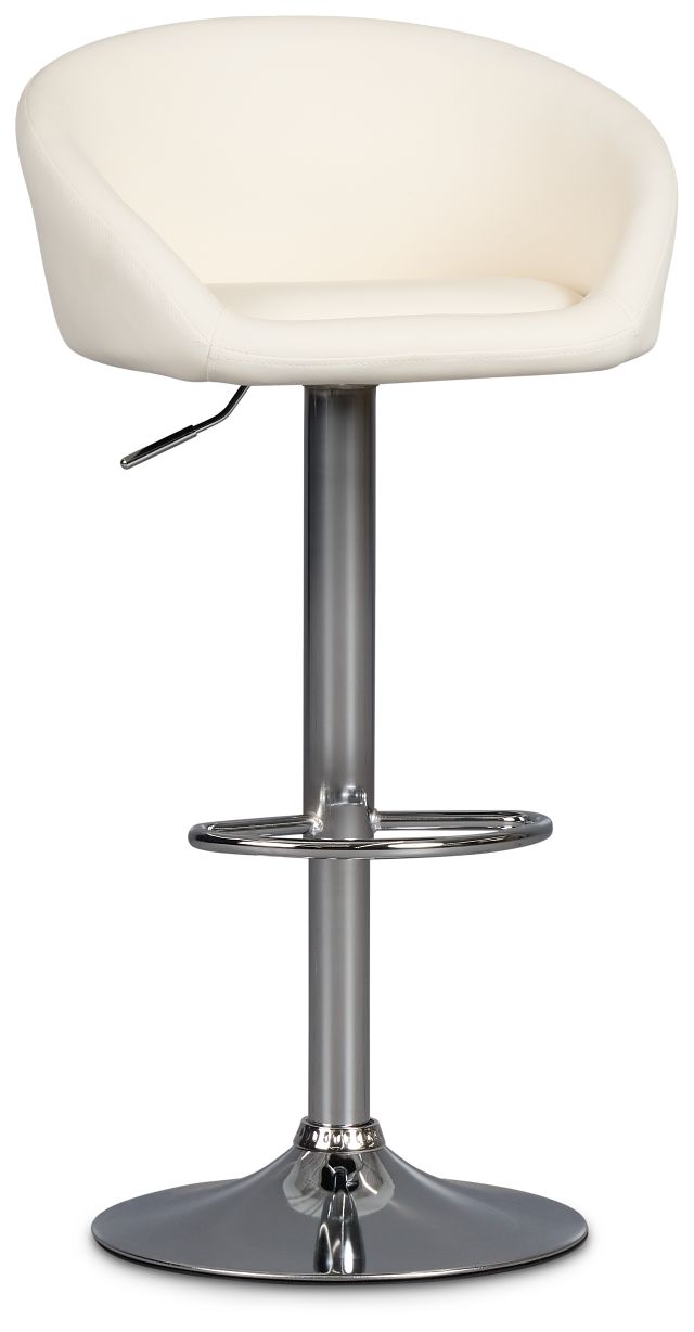 Dayton White Uph Adjustable Stool